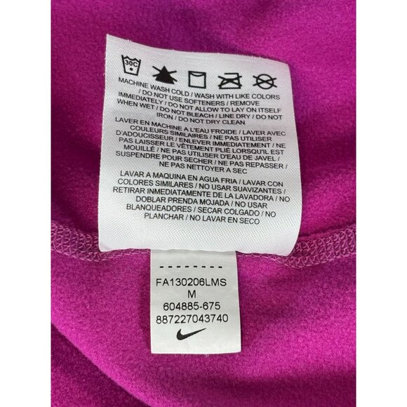 Nike Pro Womens Medium Long Sleeve Pink Pullover - Picture 6 of 10